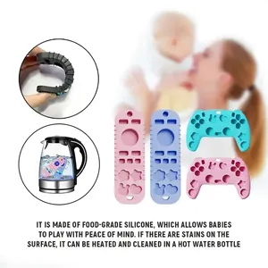 도매 Bpa 무료 실리콘 아기 젖니 장난감 100% 식품 학년 새로운 TV 원격 제어 실리콘 Teether