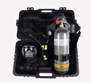 WANZ 9L Respirateur à <span class=keywords><strong>air</strong></span> comprimé SCBA en acier au carbone, pression de service 30MPa, débit maximal 1000L/min, sifflet d'alarme incendie, manomètre - Product Image 1