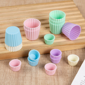 ถาดเค้กพลาสติกขนาดเล็ก DIY, ของเล่นอาหารจิ๋ว, ถ้วยขนมหวาน และภาชนะใส่เค้กทำมือ - Product Image 3