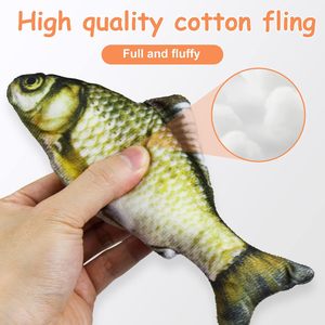 Jouet interactif pour chat, poisson réaliste en peluche électrique qui bouge et s'agit, amusant, rechargeable par USB, pour mordre, mâcher et exercer, jouet en forme de poisson-chat - Product Image 5