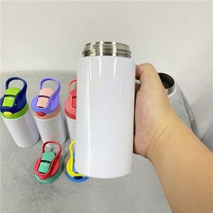 12oz Kids Vacuum Insulated Water <b>Bottle</b> <b>Thermos</b> Sippy Cups Straight Absolutely Flip Top Tumbler for Sublimation Transfer - Product Image 3
