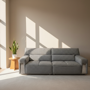 Canapé modulaire 4 <span class=keywords><strong>places</strong></span> en lin lavable, mobilier de salon moderne, prix d'usine, personnalisable - Product Image 1