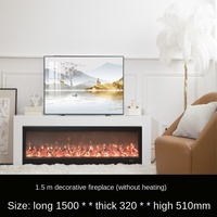 Lemari TV Putih Gaya Italia Desain Modern Panel MDF Rak TV Berdiri Bebas untuk Ruang Tamu 65