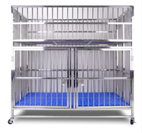 LIZE Cage pour animaux de compagnie intérieure et extérieure en acier inoxydable de qualité très résistante Cages pour chiens de reproduction