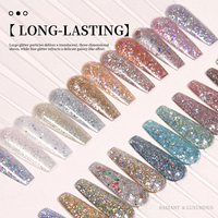 OEM ODM 25 couleurs Gel UV réfléchissant Gel pailleté Vernis à ongles Super brillant Gel pailleté Vernis à ongles Set