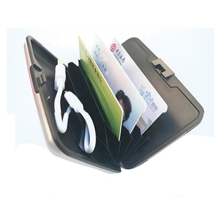 Hotselling RFID Blocking Phone Charging Card Case Wallet Portable Credit Card Holder Purse Wallet Charger Power Bank - Product Image 3
