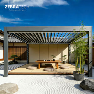 <span class=keywords><strong>Kit</strong></span> de pergola en aluminium avec toit rétractable électrique, imperméable, résistant au vent et à la neige, pour la protection solaire du patio, structure de jardin extérieure - Product Image 4