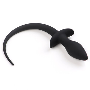 Plug anal en silicone en forme de queue de chien, sensation réaliste, jouet pour adultes, noir - Product Image 4