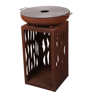 Nouvelle innovation : Plaque de cuisson robuste pour barbecue, en acier Corten rouillé, idéale pour la cuisson extérieure sur bois de chauffage – La meilleure <span class=keywords><strong>table</strong></span> de cuisson extérieure - Product Image 1