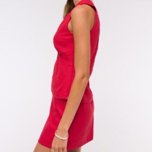 ชุดลำลองผ้าลินินสำหรับผู้หญิง OEM 2025 สไตล์ใหม่ เสื้อท่อนบนและกางเกงขาสั้นประดับกระดุม ลายเรียบ ผ้าแคนวาส ขายดี ชุดเซ็ต - Product Image 3