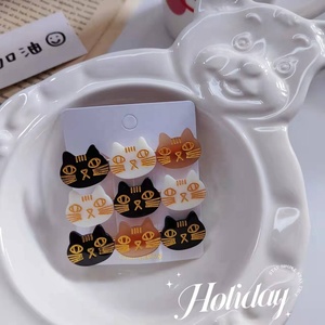 Barrettes à cheveux mignonnes en acétate motif petit animal, <span class=keywords><strong>pince</strong></span> à cheveux chat à 3 faces pour filles - Product Image 2