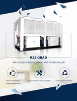 Refroidisseur à vis industriel refroidi par air, technologie EVI -30 ℃   Machine de refroidissement de process à haute efficacité et à large enveloppe thermique