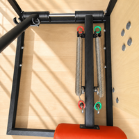 Chaise Wunda de Pilates en bois d'érable avec pédale réglable, combo de stabilité, ressorts et poignées pour usage domestique, salle de sport ou studio