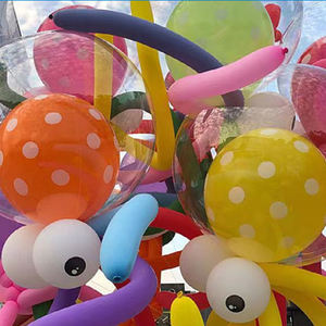 5 इंच सफेद कार्टून पशु नेत्रगोलक मुद्रित आंखें डिय लेटेक्स गुब्बारे - Product Image 5