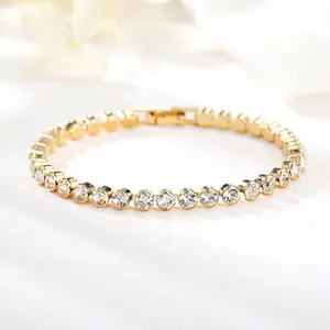 Fashionable And Popular Austrian Crystal Silver Plated Bracelet