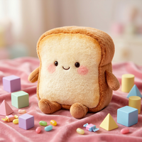 Porte-clés en peluche alimentaire personnalisé OEM ODM, jouet en peluche Breadman fait main, cadeau, peluches en forme de pain
