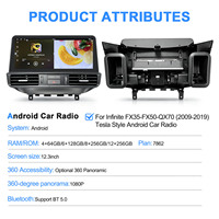 Navihua - Nuevo Reproductor de Radio para Automóvil Android con Navegación GPS, Sistema Multimedia Carplay, Estéreo DSP para Infiniti FX35 FX50 QX70 2009-2019