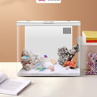 Aquarium de bureau en acrylique OEM, auto-circulant et écologique, pour poissons rouges, petit aquarium décoratif pour salon