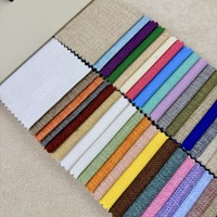 Tissu imitation lin en polyester, directement de l'usine chinoise, en liquidation, pour rembourrage de canapé et coussins, vente en gros
