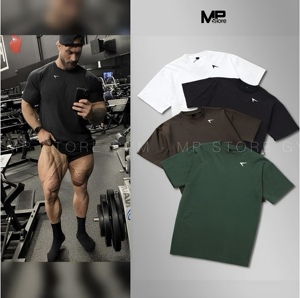 Vendeur chaud personnaliser Logo Gym T-Shirts 100% coton manches courtes Vietnam fabricant vêtements de sport Fitness pour hommes - Product Image 2