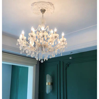 Rétro Maison Décor Éclairage Intérieur Pendentif Lumière Moderne Lustre Or De Luxe Cristal Vintage Lampe