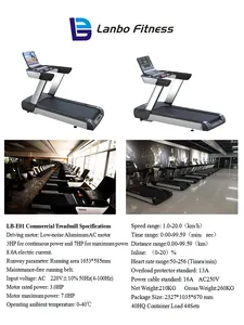 Manufacture Treadmill Type Motorized Treadmill/7HP AC Motor Commercial Treadmill