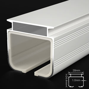 Rails de rideaux en alliage d'aluminium à plis ondulés de haute qualité et écologiques Foshan - Product Image 2