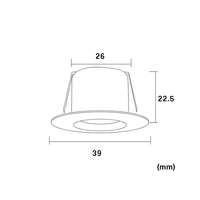 Mini spot LED COB encastré de 3W avec découpe de 30mm pour éclairage de vitrine à bijoux, montres et comptoirs