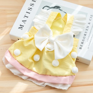 Nieuwe collectie lente schattig huisdier prinsessenjurk ruches grote strik pompons ademend lolita-stijl kostuum voor ragdoll katten (paars) - Product Image 3