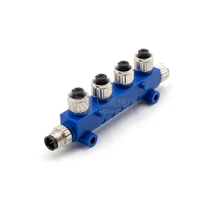 China Leverancier Ip67 Nmea 2000 M12 Een Code 5 Pin 4 Weg Metalen Schroef T-Connector Splitter