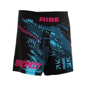 Side Slit Cut MMA Shorts Non-Velcro Design Front and <b>Back</b> Branding <b>Patch</b> Constructed and Quick Dry Fabric for NO GI BJJ - Product Image 4