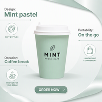 Gobelets à emporter écologiques APP en papier kraft recyclé avec feuille d'or rose, anti-brûlure, pour le bureau et l'usage quotidien
