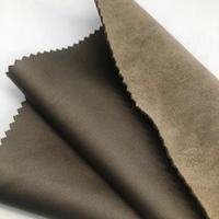Tissu en daim blanc, matériel en Faux cuir tricoté brossé et désossé pour vestes de canapé