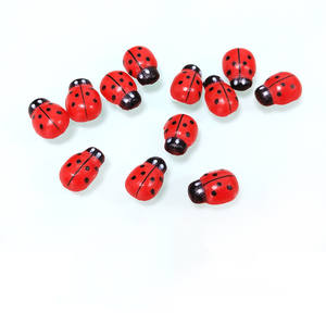 Mignonne 14mm rouge coccinelle 3D Mini AB Nail Art décoration Animal motif résine ongles breloques pour manucure et papillon - Product Image 1