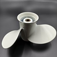 Hélice hors-bord en aluminium blanc 683-45947-00-EL 683-45947-00-00 9 1/4X8-J 3 pales avec coussinet en caoutchouc pour moteurs de bateaux