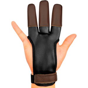 Guanti sportivi Premium in pelle resistente con linguetta a tre dita con arco lungo arco guanto protettivo da tiro con l'arco per archi lunghi - Product Image 1