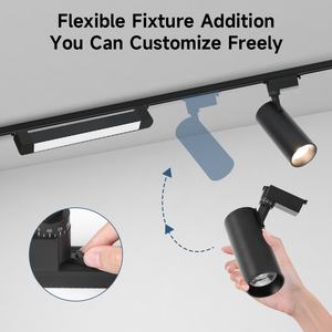 Kommerzielle Decke Einstellbare LED-Schienen leuchte Moderne Zylinder-Aluminium-Scheinwerfer für den Einzelhandel im Museum der Ausstellungs galerie - Product Image 4