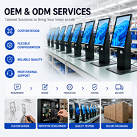 Kiosco de Autoservicio de 23.6 Pulgadas para Pedidos, OEM ODM, con Pantalla Táctil Capacitiva, para Centros Comerciales y Restaurantes, con Sistema de Pago