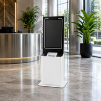 Kiosque tactile sur pied de 32 pouces, Windows Android, reconnaissance faciale, terminal intelligent de gestion des visiteurs, imprimante de reçus, SDK LCD