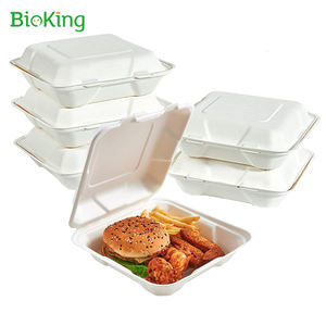 BioKing 9*6 раскладушка для пищевых продуктов одноразовый биоразлагаемый контейнер для пищевых продуктов из сахарного тростника - Product Image 2