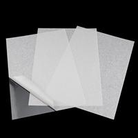Papier autocollant translucide mat givré japonais Washi imprimable jet d'encre A3 A4 avec support en plastique transparent