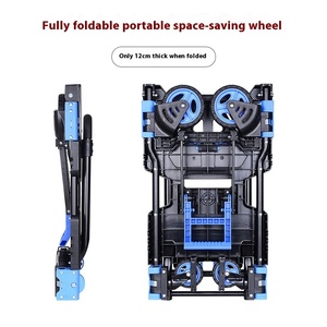 Portable Small Folding Swivel <strong>Wheels</strong> Platform Structure Trailer <strong>Hand</strong> Carts Shopping Cart Shopping <strong>Trolley</strong> for Carrying Goods - Product Image 2