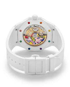 Montre sportive à quartz pour femme ST-W02 Rosso, boîtier octogonal, bracelet en caoutchouc, cadran analogique 40 mm, rose rouge, montre tendance, résistante à l'eau - Product Image 4