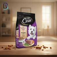 Sac à fond plat refermable réutilisable en PET/MOPP avec logo personnalisé Lebei Packing, sac d'emballage pour aliments pour animaux de compagnie