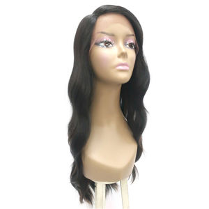 Peluca de encaje sintético resistente al calor para mujer negra, cabello largo ondulado con ondas al agua, novedad, precio al por mayor - Product Image 2