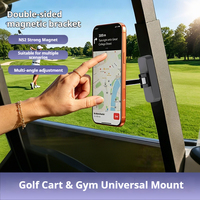 Support de téléphone magnétique pliable et flexible double face, rotation à 360°, réglable sur trois axes, support de téléphone portable pour la salle de sport, le chariot de golf