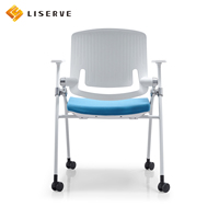 Chaises de bureau exécutives ergonomiques modernes de haute qualité, en maille, avec cadre métallique, design pliable, accoudoirs fixes, table d'écriture