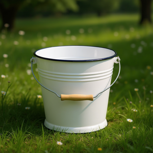 Cubo KARL KRGER 10 L 27 cm 29 cm Esmaltado Blanco - Product Image 3