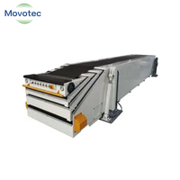 Système de convoyeur à bande télescopique en PVC Movotec pour le chargement de camions, jante en acier, 1 couche, vitesse réglable, conception durable, conteneur rapide