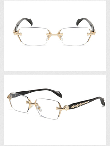 8230, 1 шт., металлические квадратные очки для чтения - Product Image 4